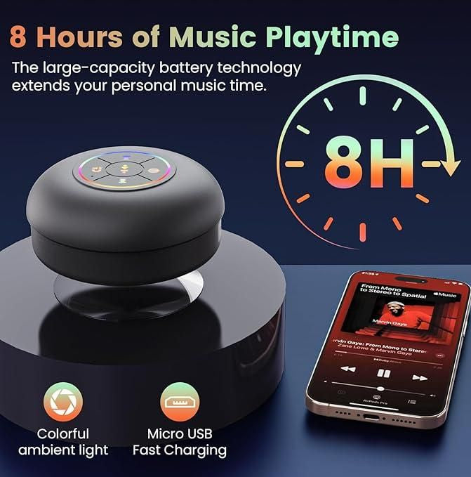 Large Suction Cup Waterproof Bluetooth Speaker