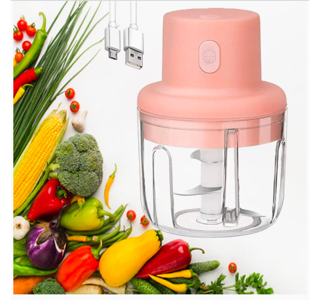 KolorFish Electric Mini Garlic Chopper 250ml Electric Vegetable Chopper